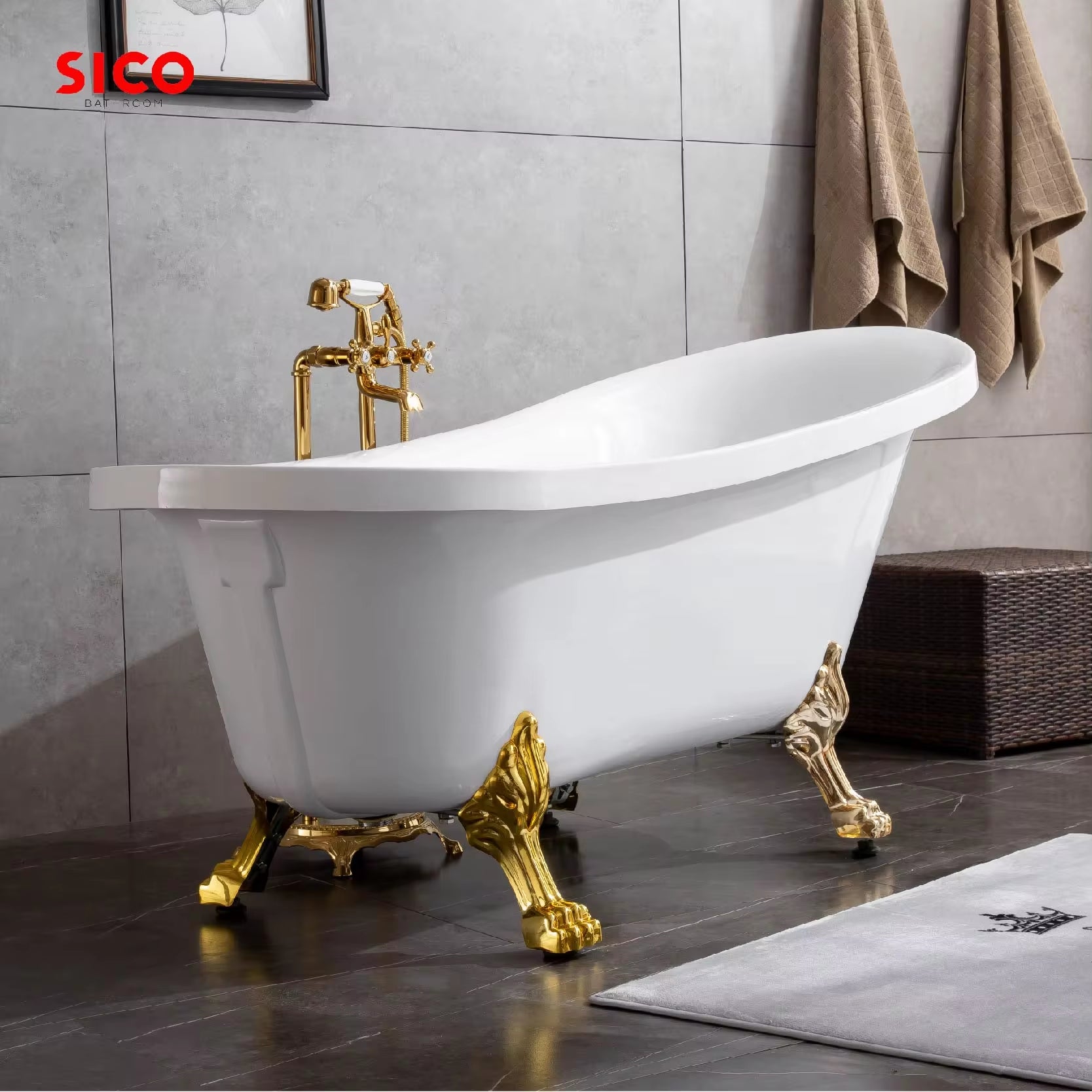 "New Elegant Clawfoot Freestanding Acrylic Bathtubs - Affordable Prices!"