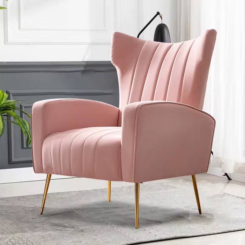 "Gold Velvet Accent Chair - Modern Luxury for Living Room or Dining"