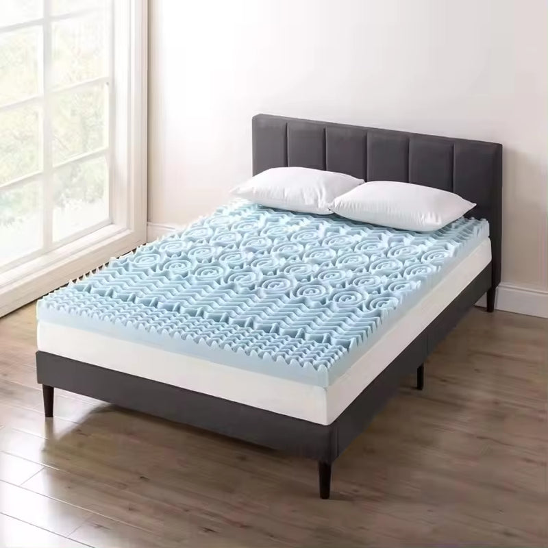 "Topper King Queen Size Foldable Gel Memory Foam Mattress"