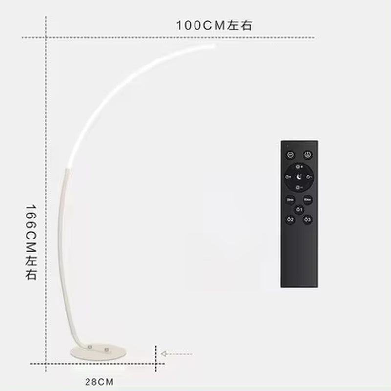 New Floor Lamp Led Simple Modern Living Room Study Personality Eye Protection Vertical Bedside Bedroom Fishing Lamp 2024