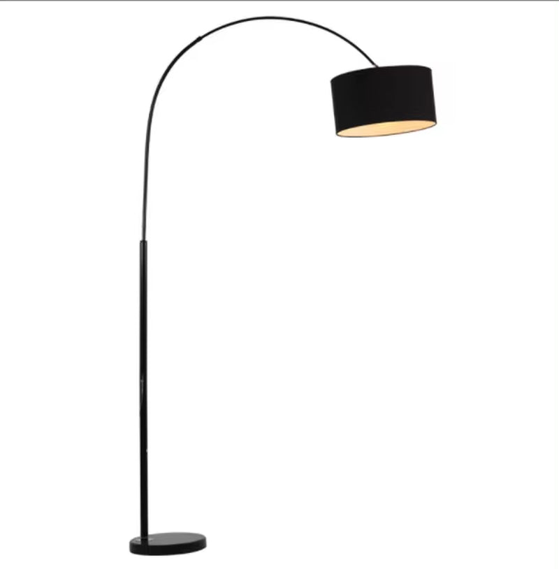 Floor Light Standing Lamp Modern Simple Floor Lamp Classic Curved Bedroom Living Room Marble Base Bright Standing Light