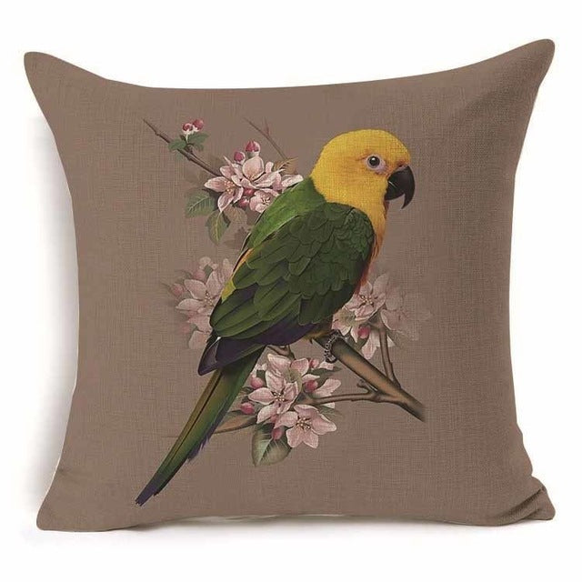 Cotton Branch With Pattern With Pillow Pillow Cover