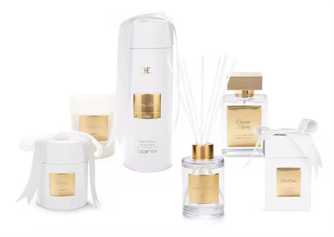 Luxury Christmas Home Fragrance Gift Set: Black Candle Jars & Reed Diffuser