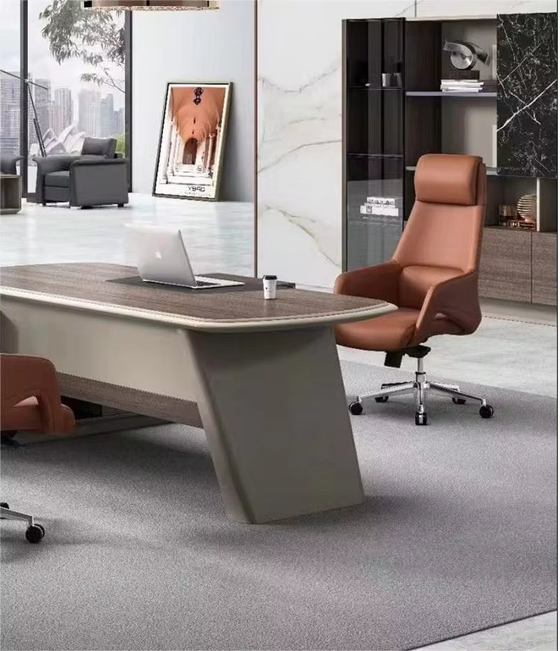 Executive High Back CEO Office Chair with Swivel Armrests and Ergonomic Design
