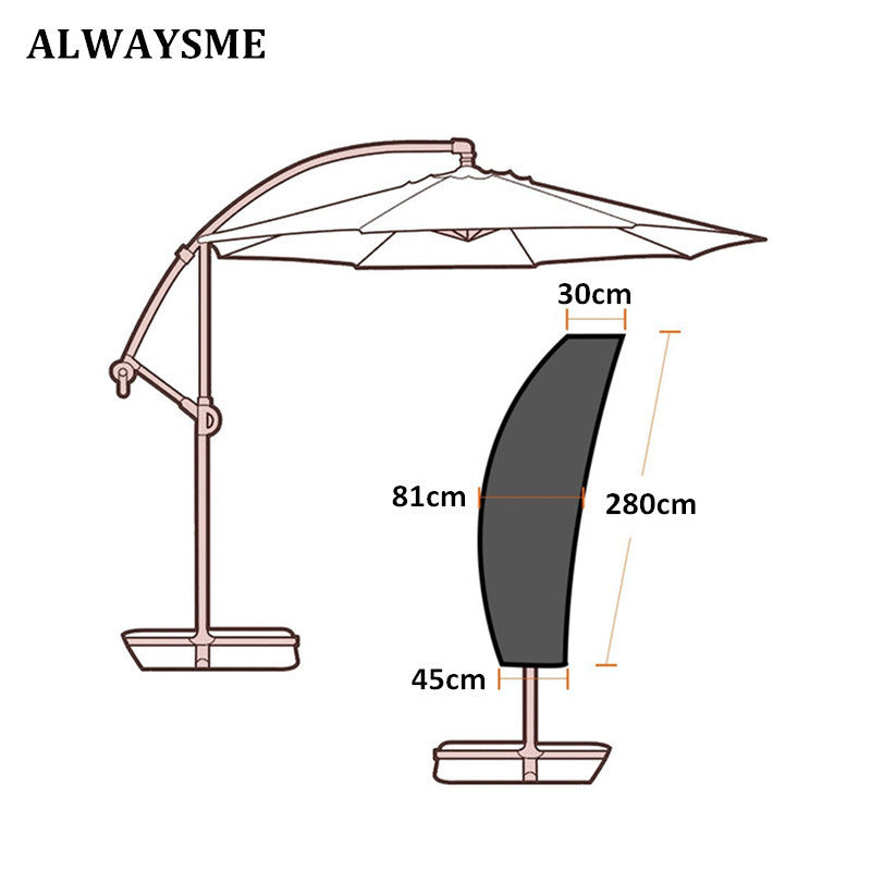 Amazon Explosive Outdoor Waterproof, Rainproof, Dustproof Sunshade 210D Oxford Cloth Umbrella Cover Factory Direct Spot