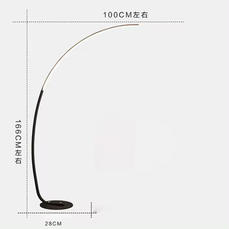 New Floor Lamp Led Simple Modern Living Room Study Personality Eye Protection Vertical Bedside Bedroom Fishing Lamp 2024