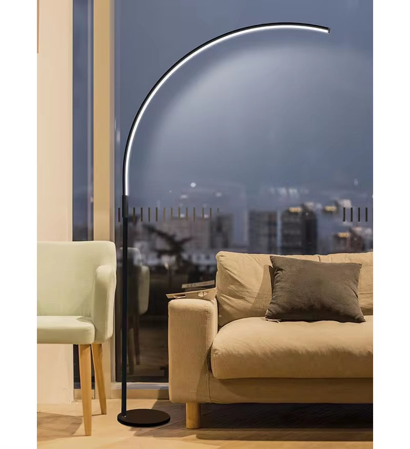 New Floor Lamp Led Simple Modern Living Room Study Personality Eye Protection Vertical Bedside Bedroom Fishing Lamp 2024