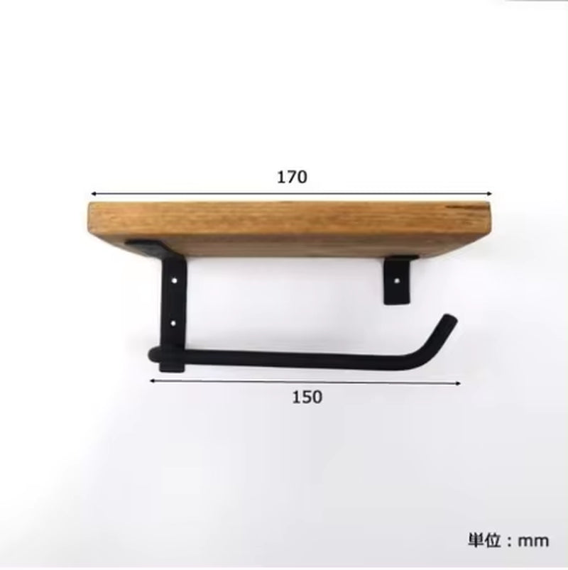 Rustic Wooden Bathroom Organizer with Shelf