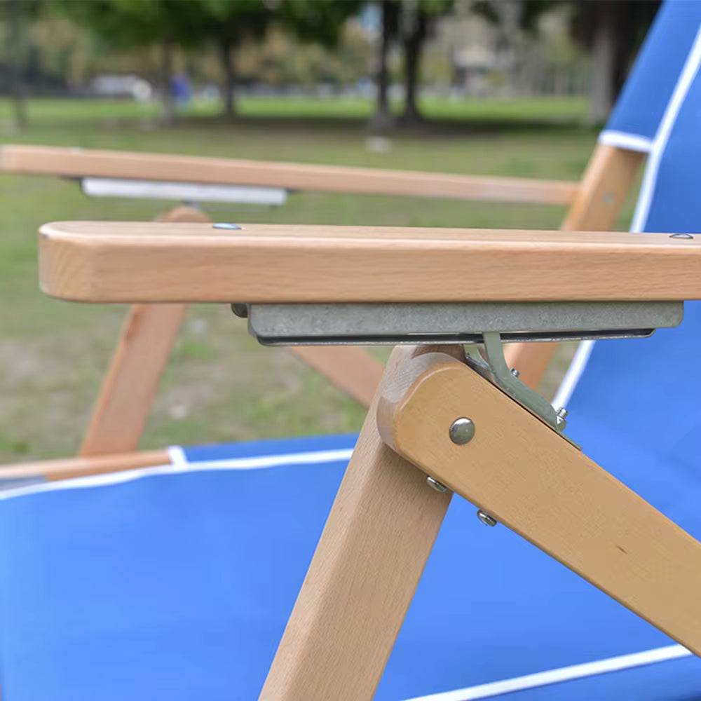 Tommy Beach Chair: Durable Wooden Outdoor Recliner for Camping and Picnics