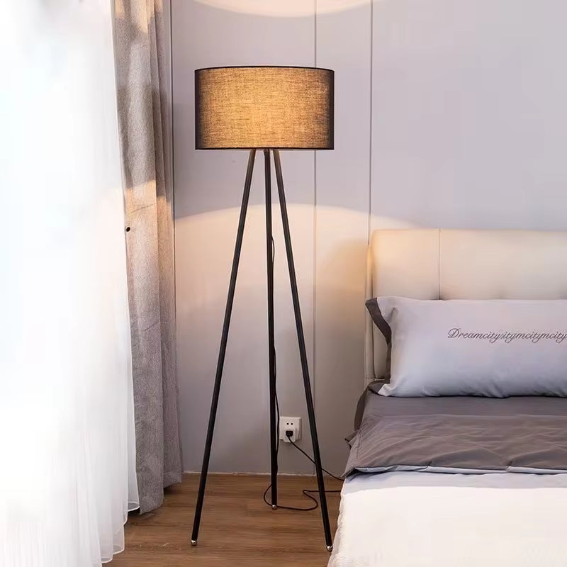 Nordic Decoration Bedside Tripod Standing Light Living Room Bedroom Home Modern Led Floor Lamp