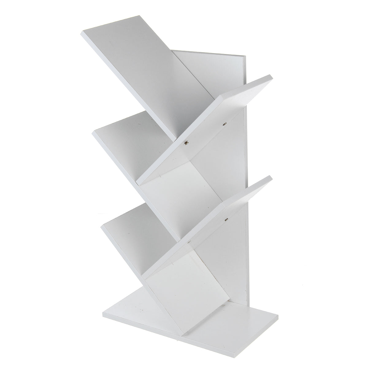 Tree-Shaped Wooden Storage Rack with Multiple Layers for Home and Office