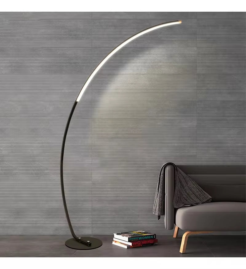 New Floor Lamp Led Simple Modern Living Room Study Personality Eye Protection Vertical Bedside Bedroom Fishing Lamp 2024