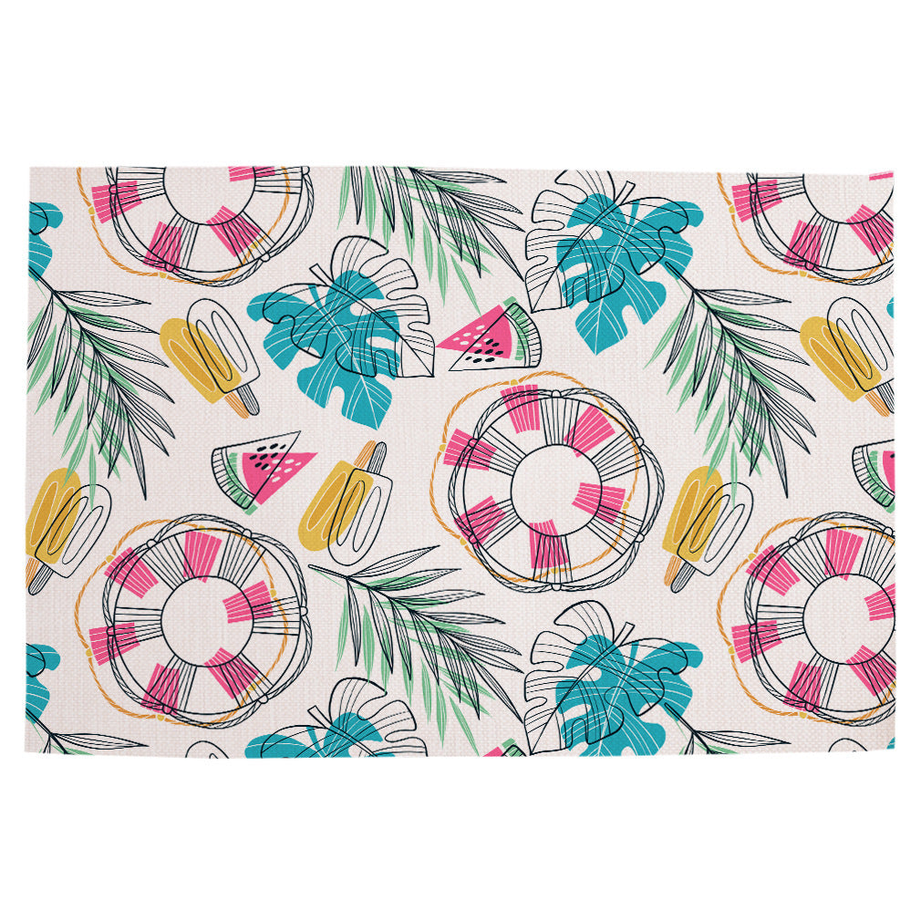 Waterproof Linen Placemat Print Personalized Dining Table