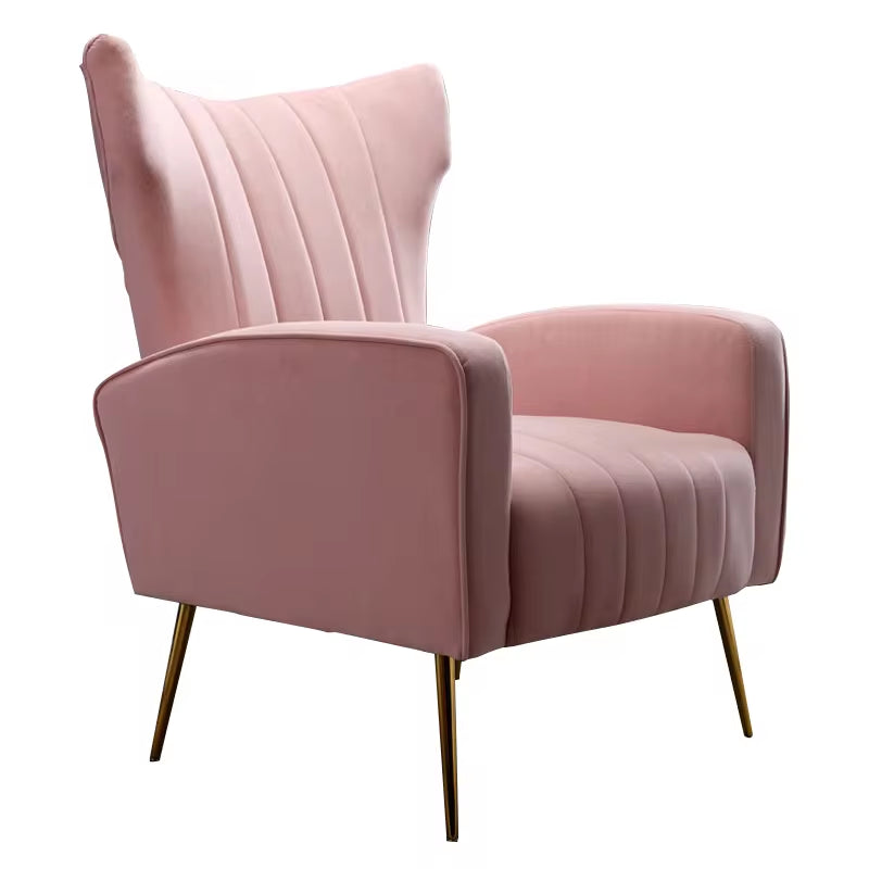 "Gold Velvet Accent Chair - Modern Luxury for Living Room or Dining"