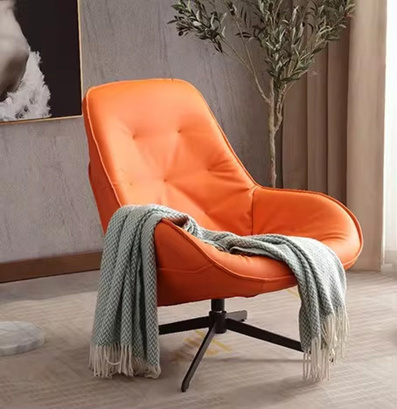 Luxury High Back Ergonomic Swivel Lounge Chair with Lumbar Support