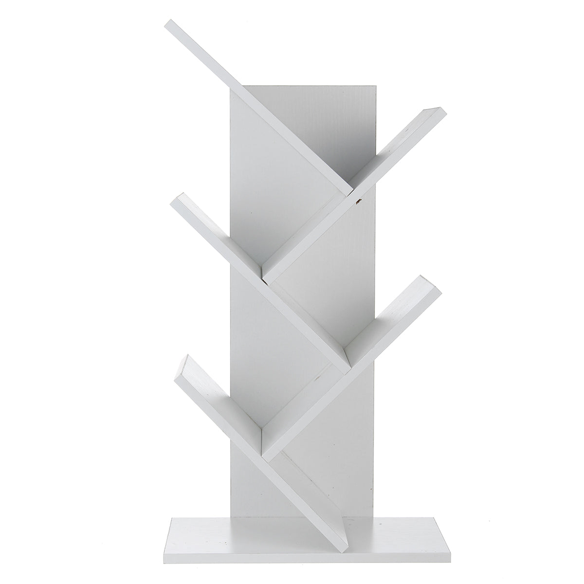 Tree-Shaped Wooden Storage Rack with Multiple Layers for Home and Office