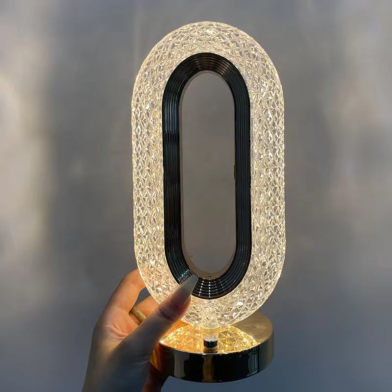 Luxury Crystal Touch Table Lamp: Modern Style for Bedroom, Restaurant, Bar
