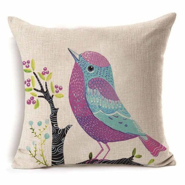 Cotton Branch With Pattern With Pillow Pillow Cover
