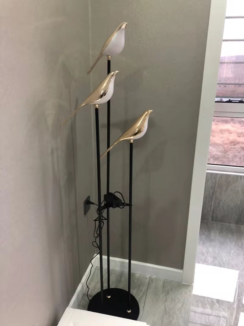Nordic Ins Style Floor Lamp Bedroom Bedroom Bedside Study Reading Lamp Living Room Eye Protection Led Vertical Stand Table Lamp