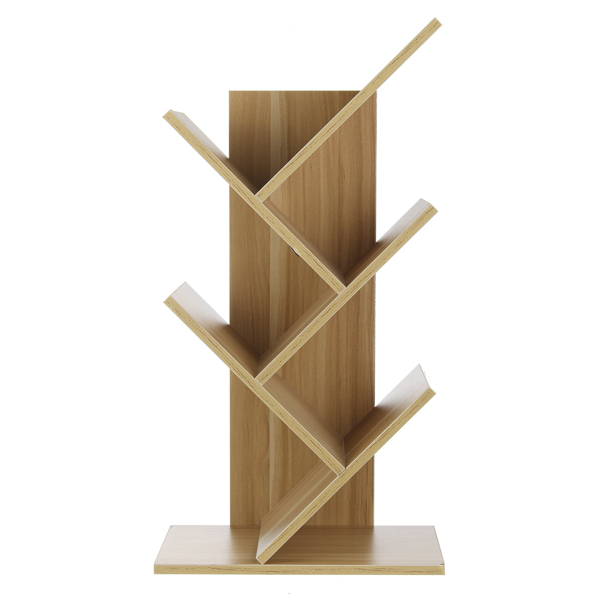 Tree-Shaped Wooden Storage Rack with Multiple Layers for Home and Office