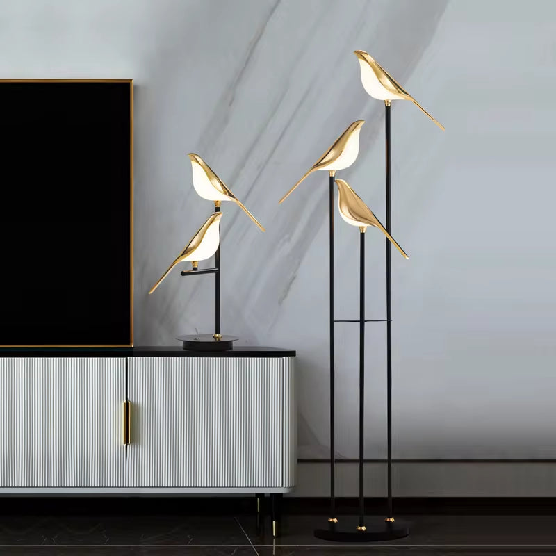 Nordic Ins Style Floor Lamp Bedroom Bedroom Bedside Study Reading Lamp Living Room Eye Protection Led Vertical Stand Table Lamp