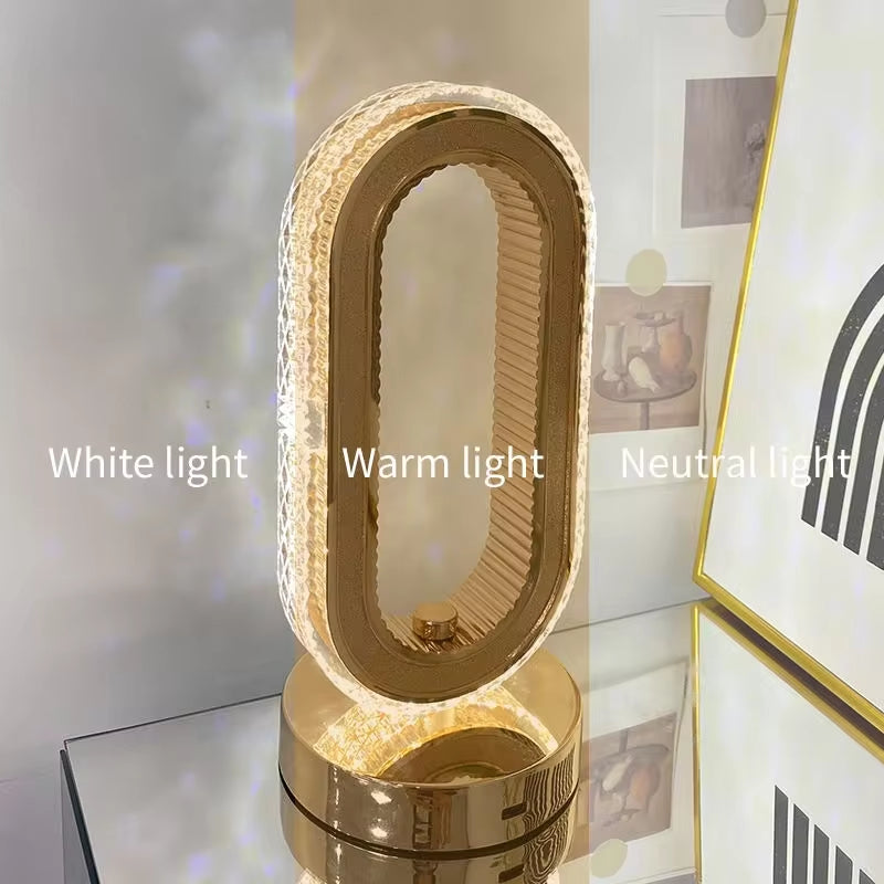 Luxury Crystal Touch Table Lamp: Modern Style for Bedroom, Restaurant, Bar