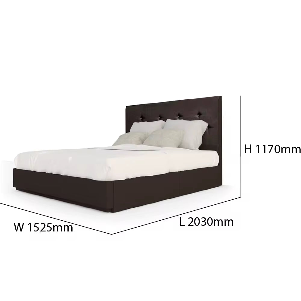 Luxurious Malaysian Beca Bed Frame - Premium Export Quality (King/Queen Size) in Elegant Walnut/White Color