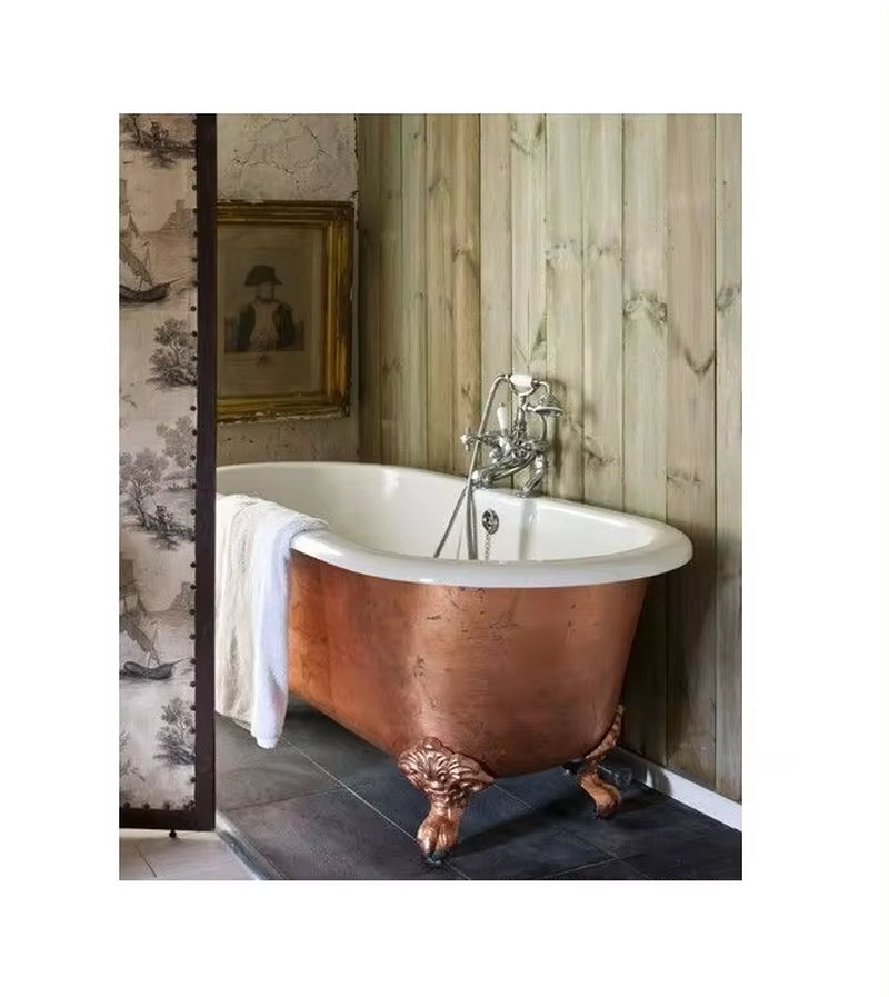 Luxurious Antique Copper Bathtub - Free Standing Soaking Tub