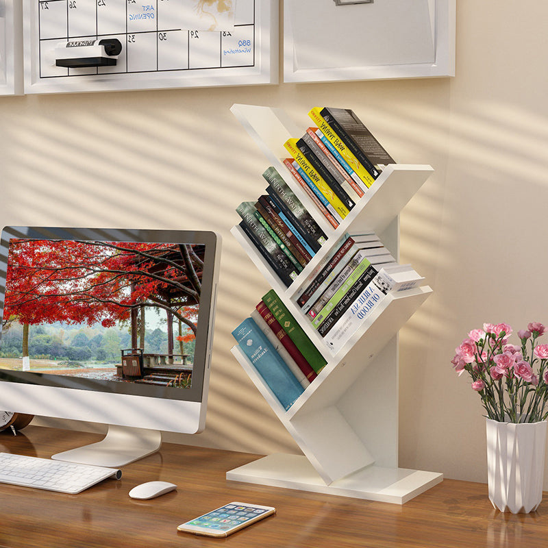 Tree-Shaped Wooden Storage Rack with Multiple Layers for Home and Office