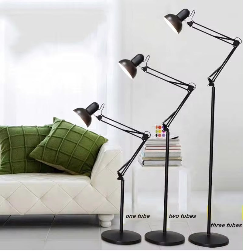 E27 Flexible Adjustable Arm Classical Metal Stand Floor Lamp