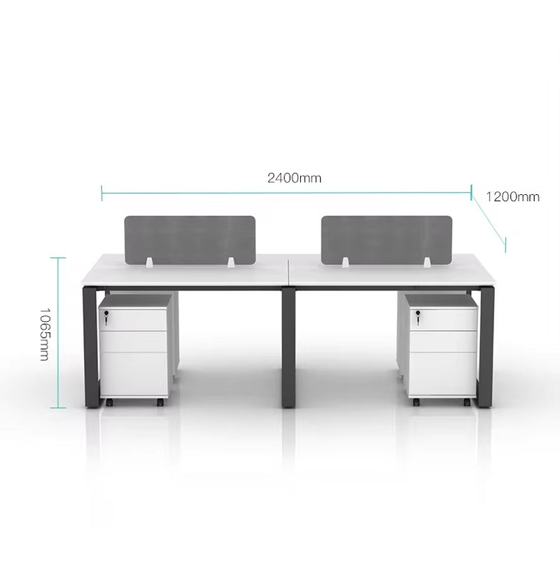 Professional Office Workstation Partition for 4-Person Call Center Cubicles
