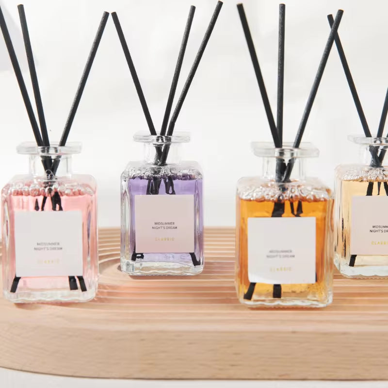 Luxury Aroma Reed Diffuser Set for Home - Custom Glass Bottle Perfume & Essential Oil Fragrance