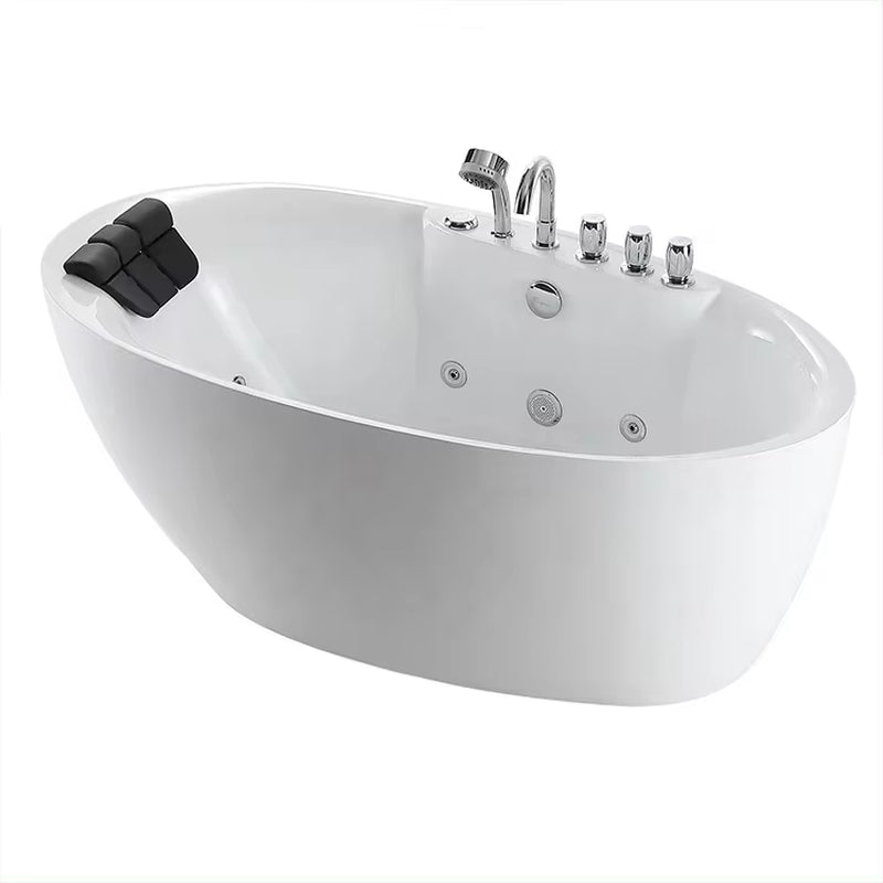 Luxurious Customizable Solid Surface Freestanding Soaking Bathtub