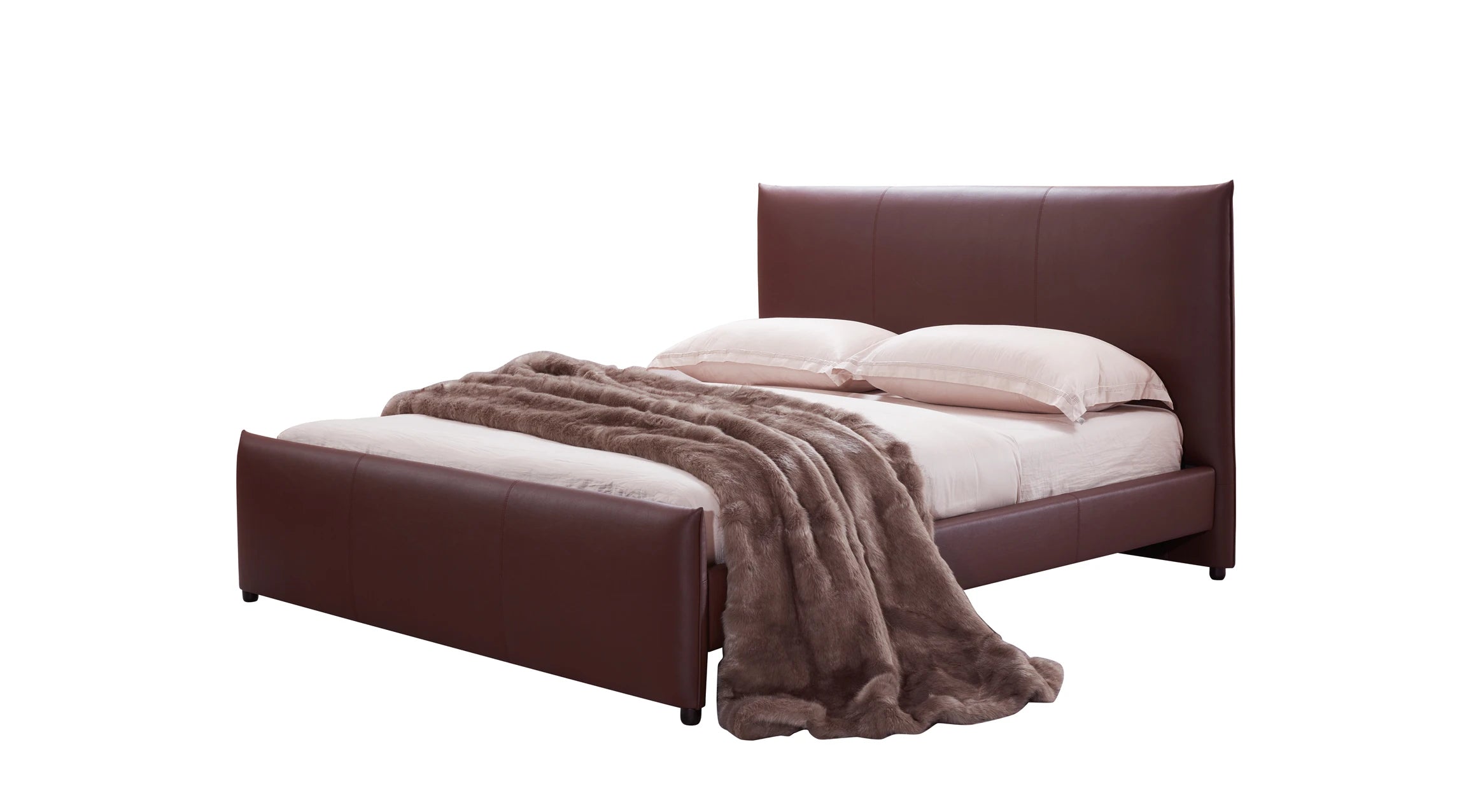 Luxurious King Size Modern Bedroom Set with Leather Bed