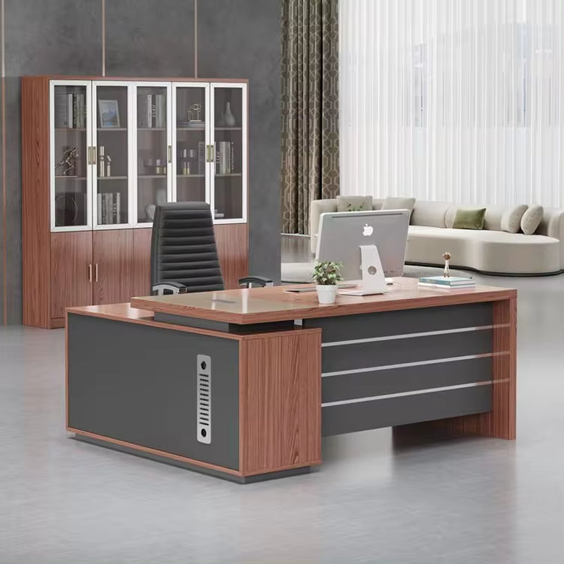 Luxurious L-Shaped Executive Desk for Office Furniture