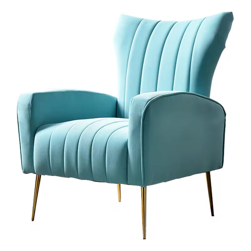 "Gold Velvet Accent Chair - Modern Luxury for Living Room or Dining"