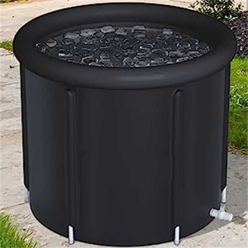 "Premium Handcrafted Glass Fiber Ice Bath Tub - Custom Logo Design"