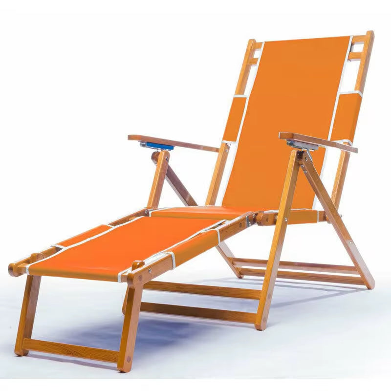 Tommy Beach Chair: Durable Wooden Outdoor Recliner for Camping and Picnics