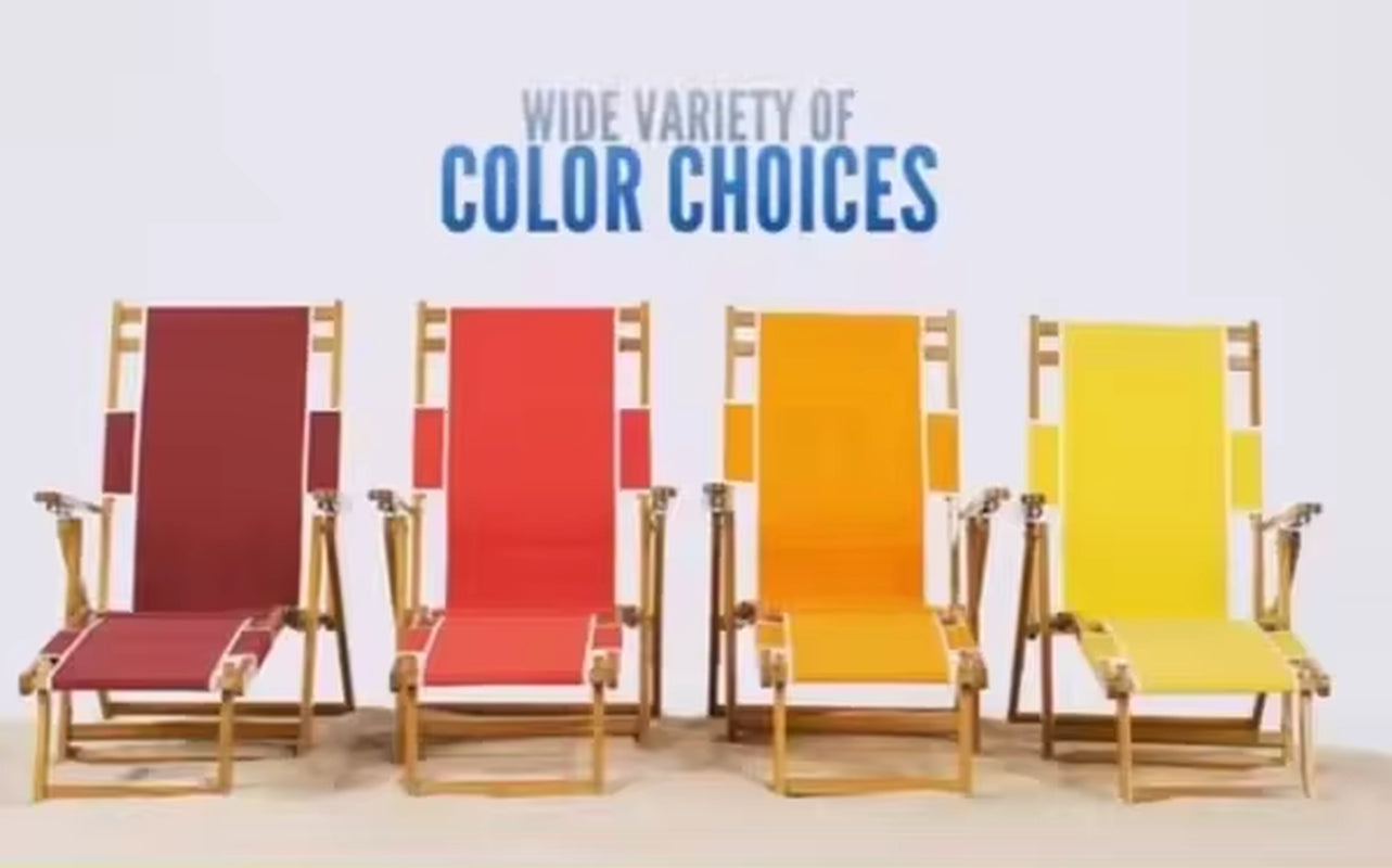 Tommy Beach Chair: Durable Wooden Outdoor Recliner for Camping and Picnics