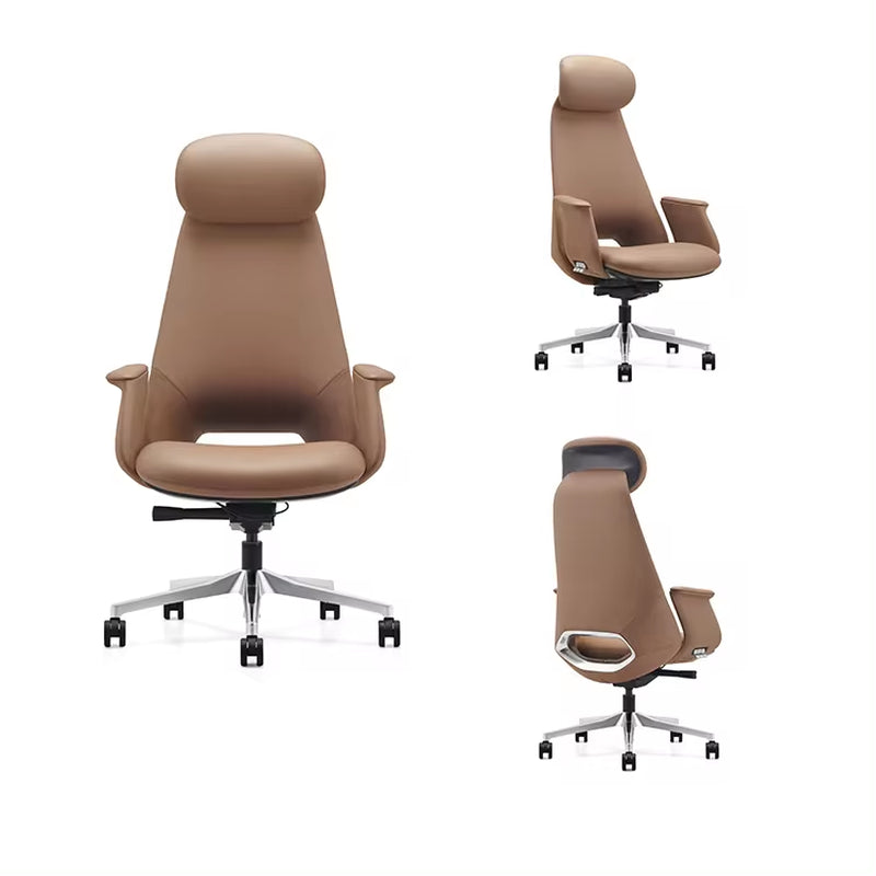 Executive Leather Orthopedic Office Chair with Swivel Function for Office Furniture