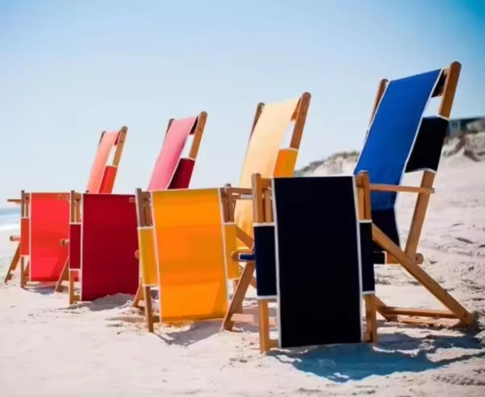 Tommy Beach Chair: Durable Wooden Outdoor Recliner for Camping and Picnics