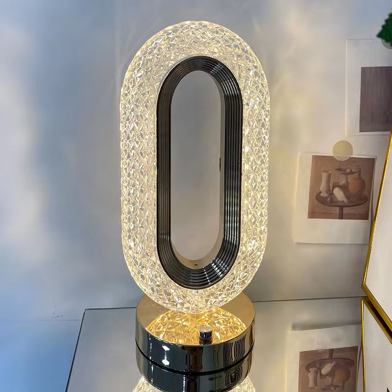 Luxury Crystal Touch Table Lamp: Modern Style for Bedroom, Restaurant, Bar