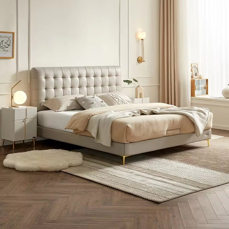 Luxurious European Style King Bed Set for Custom Light Luxury Home Furniture