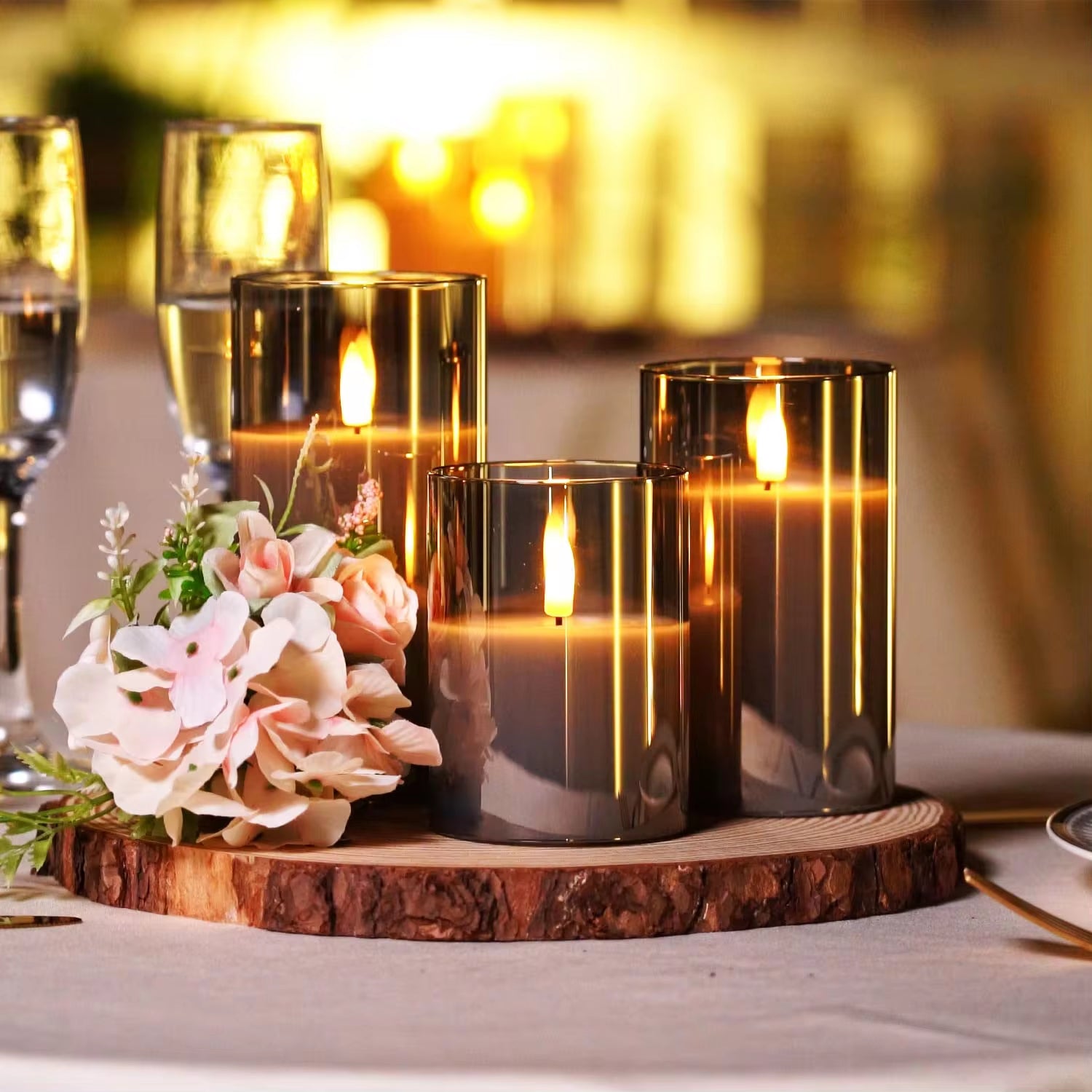 Luxury LED Scented Birthday Candles with Custom Logo