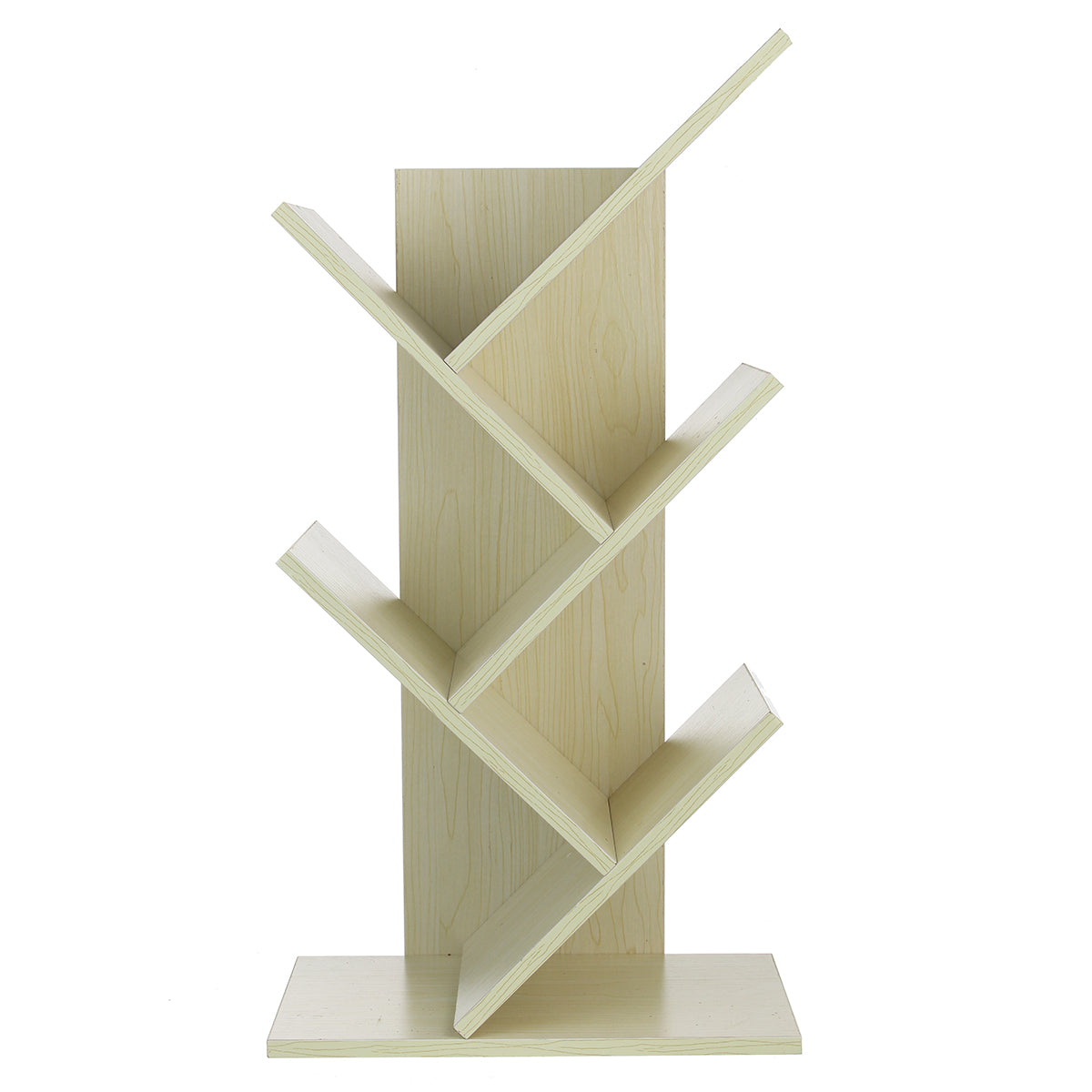 Tree-Shaped Wooden Storage Rack with Multiple Layers for Home and Office