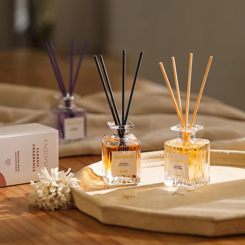 "50ML Natural Essential Oil Reed Diffuser Set with Aroma Stick - New Arrival Home Fragrance"