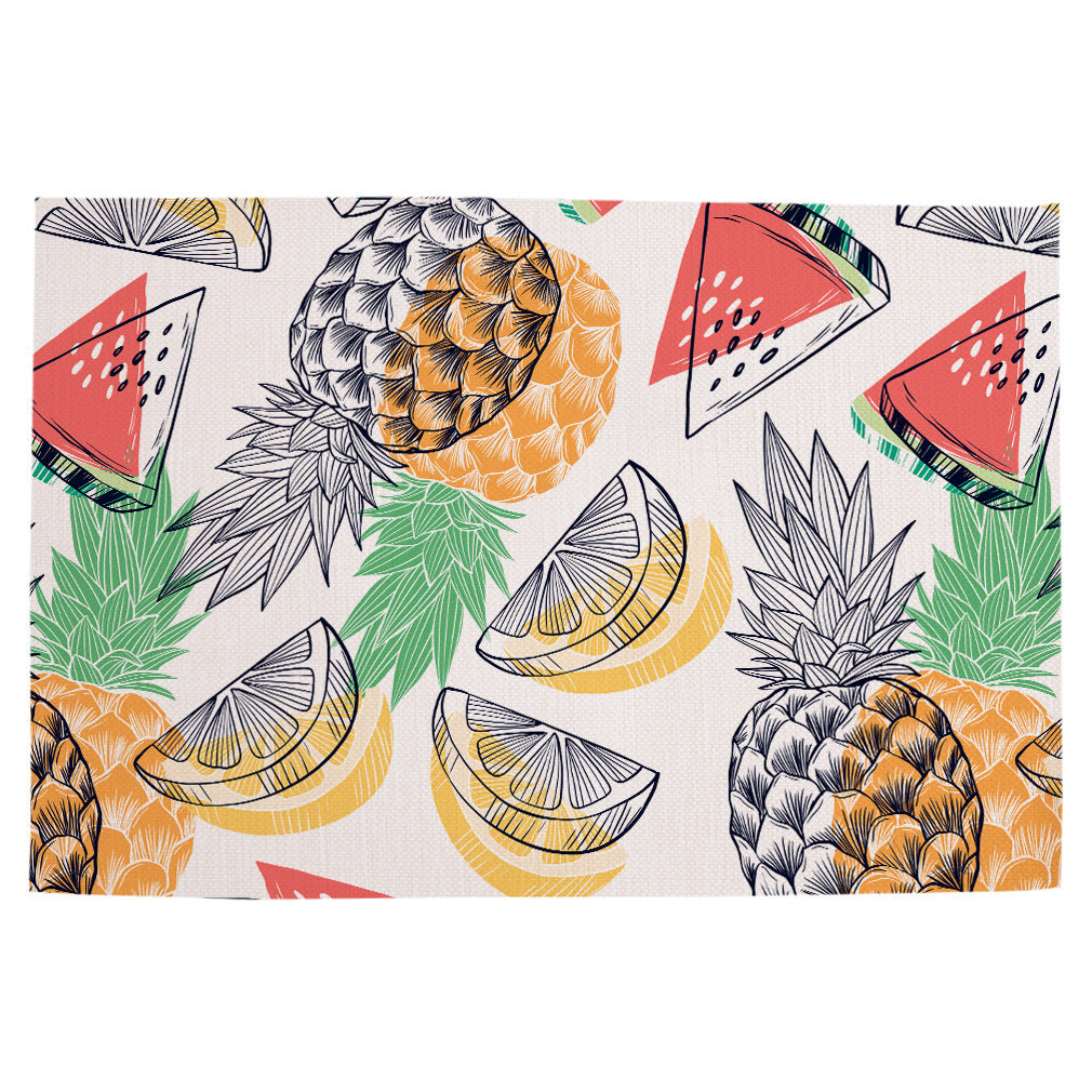 Waterproof Linen Placemat Print Personalized Dining Table