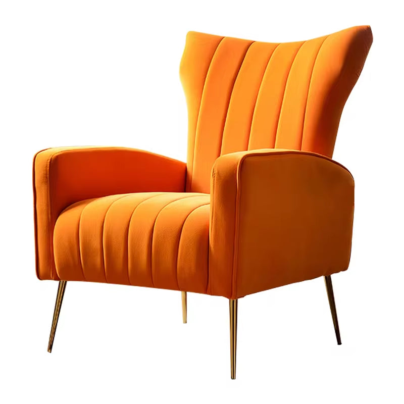 "Gold Velvet Accent Chair - Modern Luxury for Living Room or Dining"