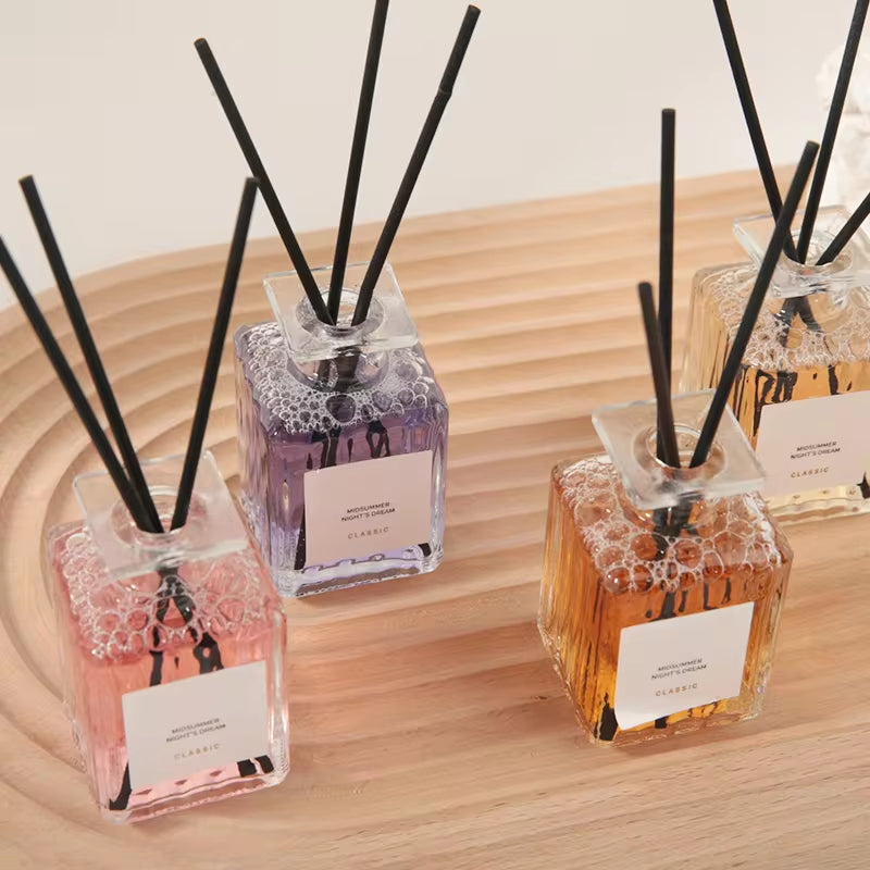 Luxury Aroma Reed Diffuser Set for Home - Custom Glass Bottle Perfume & Essential Oil Fragrance