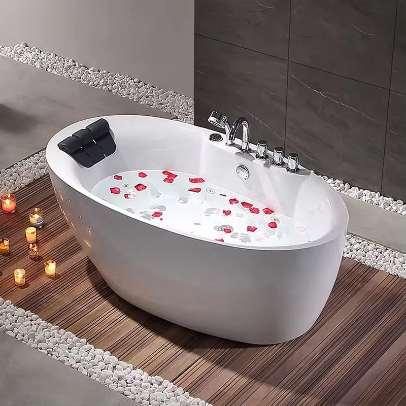 Luxurious Customizable Solid Surface Freestanding Soaking Bathtub